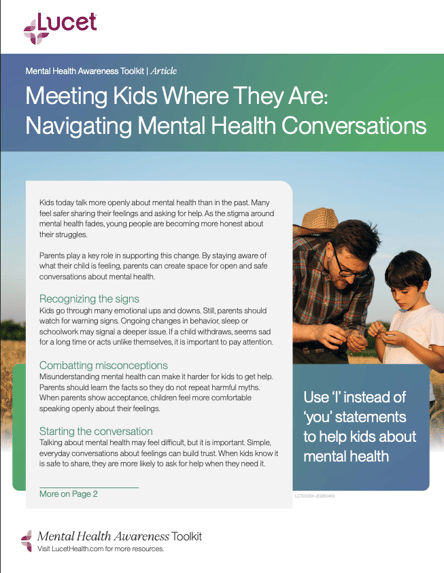 Meeting Kids Where They Are: Navigating Mental Health Conversations | Article