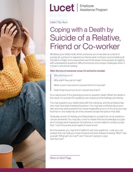 Coping with Death by Suicide