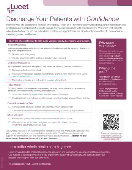 HLOC HEDIS Discharge Checklist