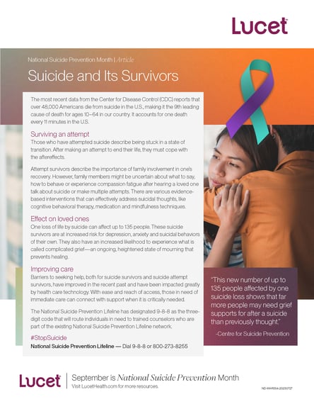 Suicide And Its Survivors | Article