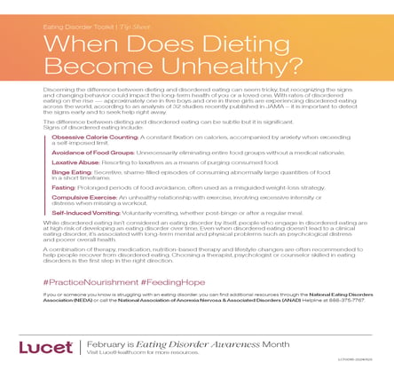 When Does Dieting Become Unhealthy? | Tip Sheet