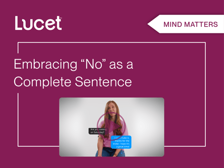 Mind Matters | Embracing ”No” as a complete sentence 🙅