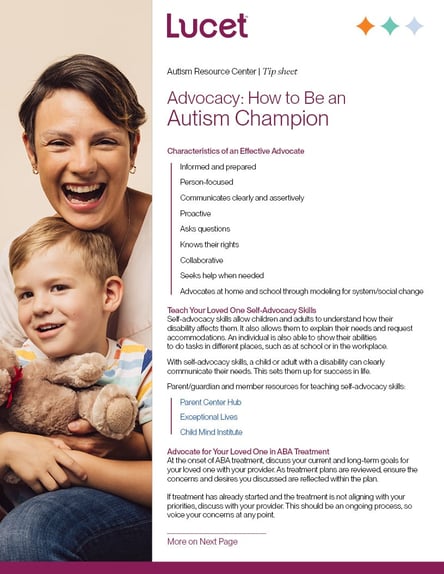 How to Be an Autism Champion | Tip Sheet