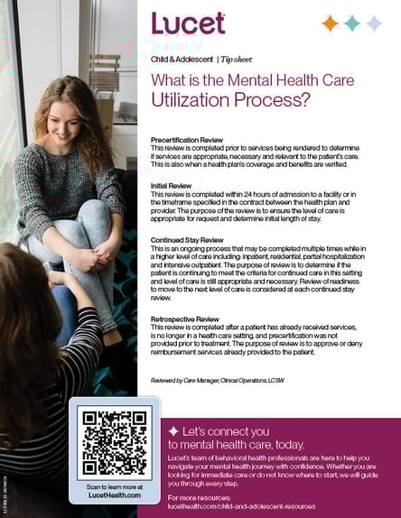 What Is the Mental Health Care Utilization Process? | Tip Sheet