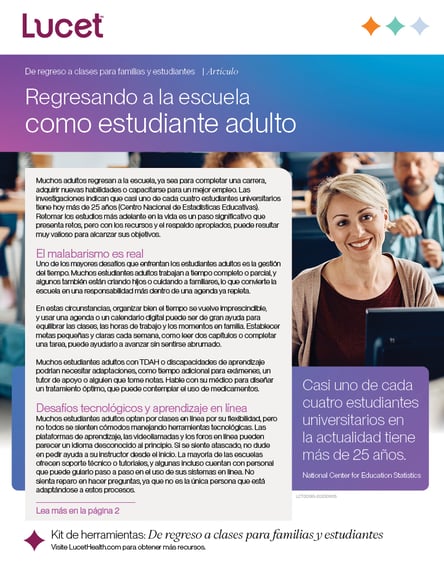 Regresando a la escuela como estudiante adulto | Artículo