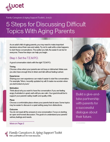 5 Steps for Discussing Difficult Topics with Parents | Article