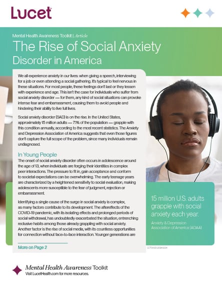 The Rise of Social Anxiety in America | Article