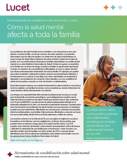 Cómo la salud mental afecta a toda la familia | Artículo