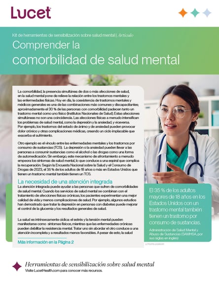 Comprender la comorbilidad de salud mental | Artículo