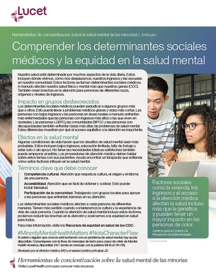 Comprender los determinantes sociales médicos y la equidad en la salud mental | Artículo