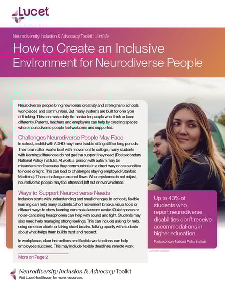 How to Create an Inclusive Environment for Neurodiverse People | Article