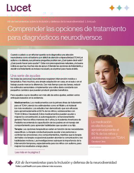 Comprender las opciones de tratamiento para diagnósticos neurodiversos | Artículo