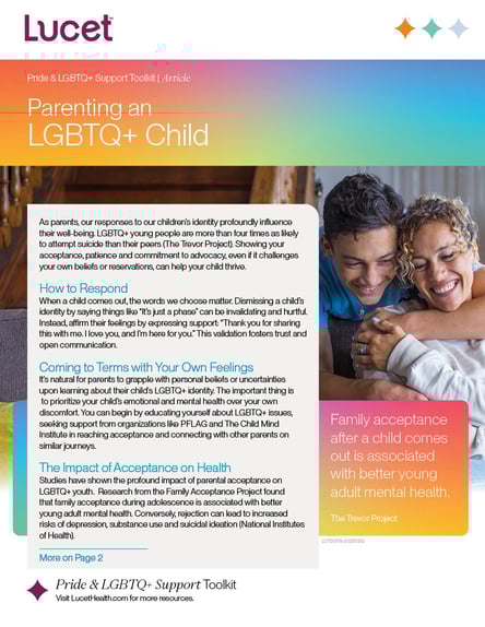 Parenting an LGBTQ+ Child | Article