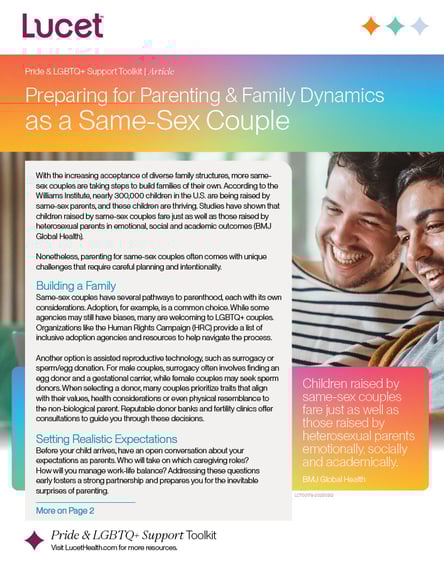 Preparing for Parenting & Family Dynamics as a Same-Sex Couple | Article