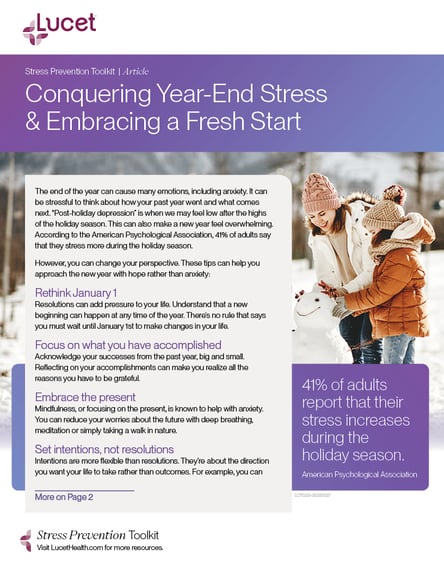 Conquering Year-End Anxieties & Embracing a Fresh Start | Article