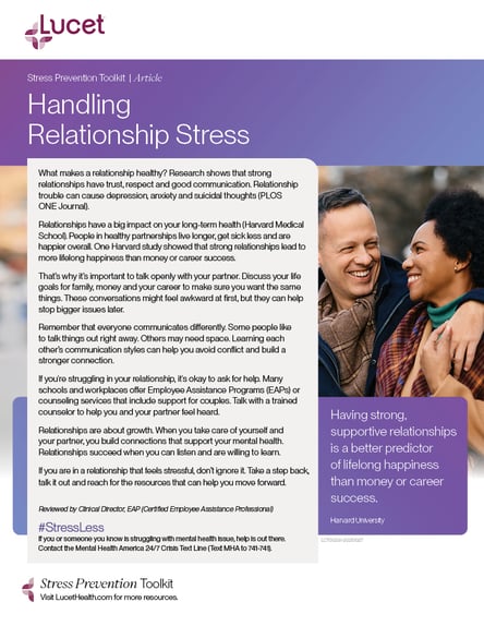 Handling Relationship Stress | Article