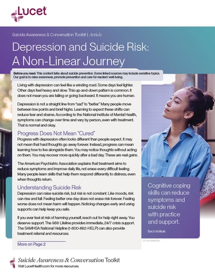 Depression and Suicide Risk: A Non-Linear Journey | Article