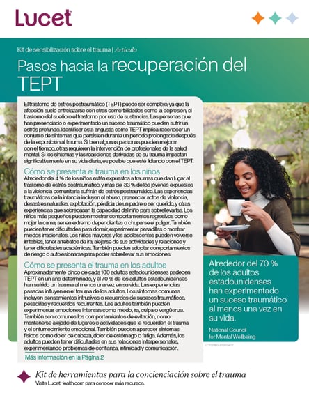 Pasos hacia la recuperación del TEPT | Artículo