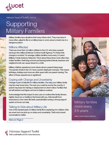 Supporting Military Families | Article