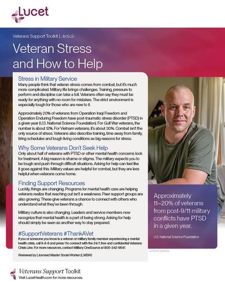 Veteran Stress and How to Help | Article