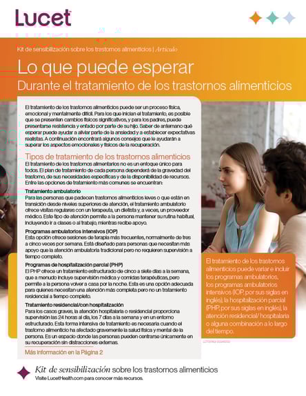Lo que puede esperar Durante el tratamiento de los trastornos alimenticios |  Artículo