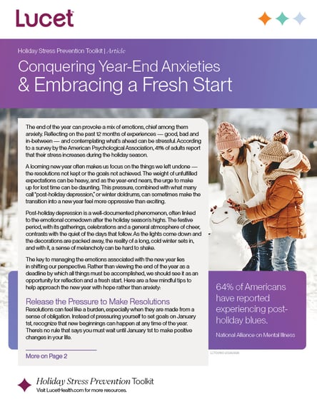 Conquering Year-End Anxieties & Embracing a Fresh Start | Article