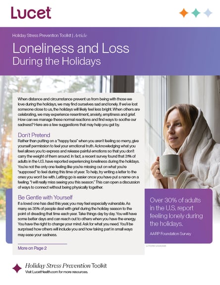 Loneliness & Loss During the Holidays | Article