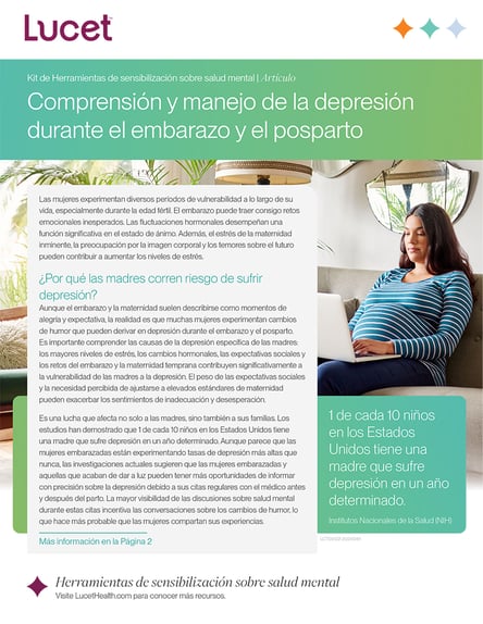 Comprensión y manejo de la depresión durante el embarazo y el posparto | Artículo