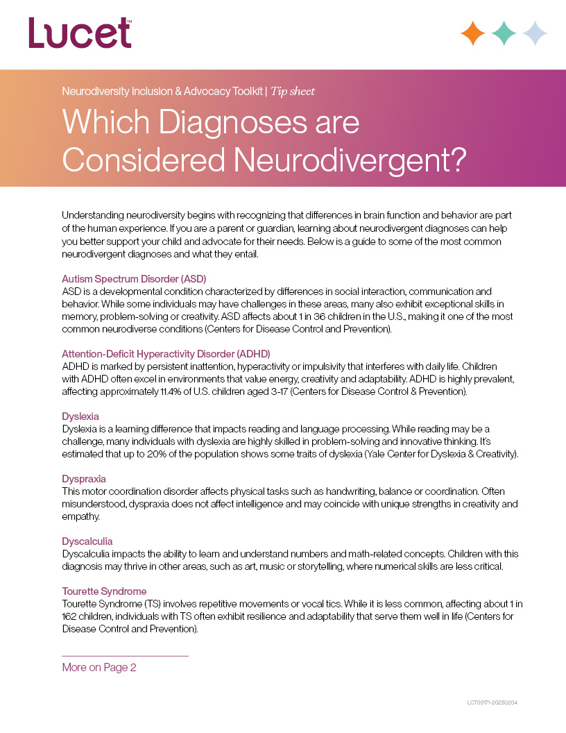Which Diagnoses are Considered Neurodivergent? | Tip Sheet