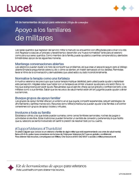 Apoyo a los familiares de militares | Hoja de consejos